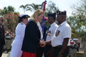 Yaël Braun Pivet, commemoration 11 nov 24 Nouvelle Caledonie