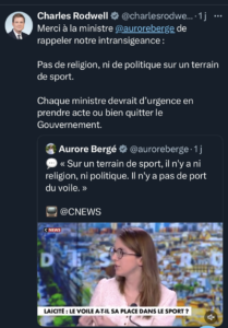 Le message de Charles Rodwell publié sur son compte X ( capture d'écran)