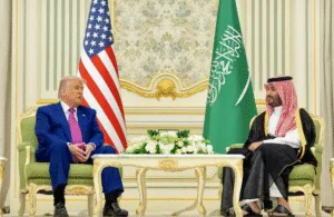 Le prince héritier Mohammed ben Salmane reçoit le président américain Donald Trump ( Copyrigt ministère saoudien des Affaires