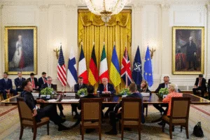 Les dirigeants européenns reçus par Donald Trump pour la paix en Ukraine ( CD @WhiteHouse )