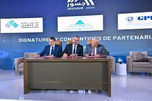 Jossour 2030, signature de conventions ( Credit photo compte X @tamwilcom maroc)